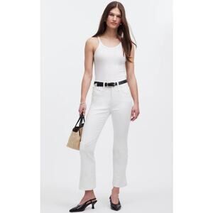 Madewell Mid-Rise Kick Out Jeans White Women's 24 Casual Weekend Neutral